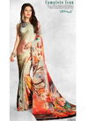 Cream Colour Latest Fancy Casual Regular Wear Heavy Digital Printed Sarees Collection